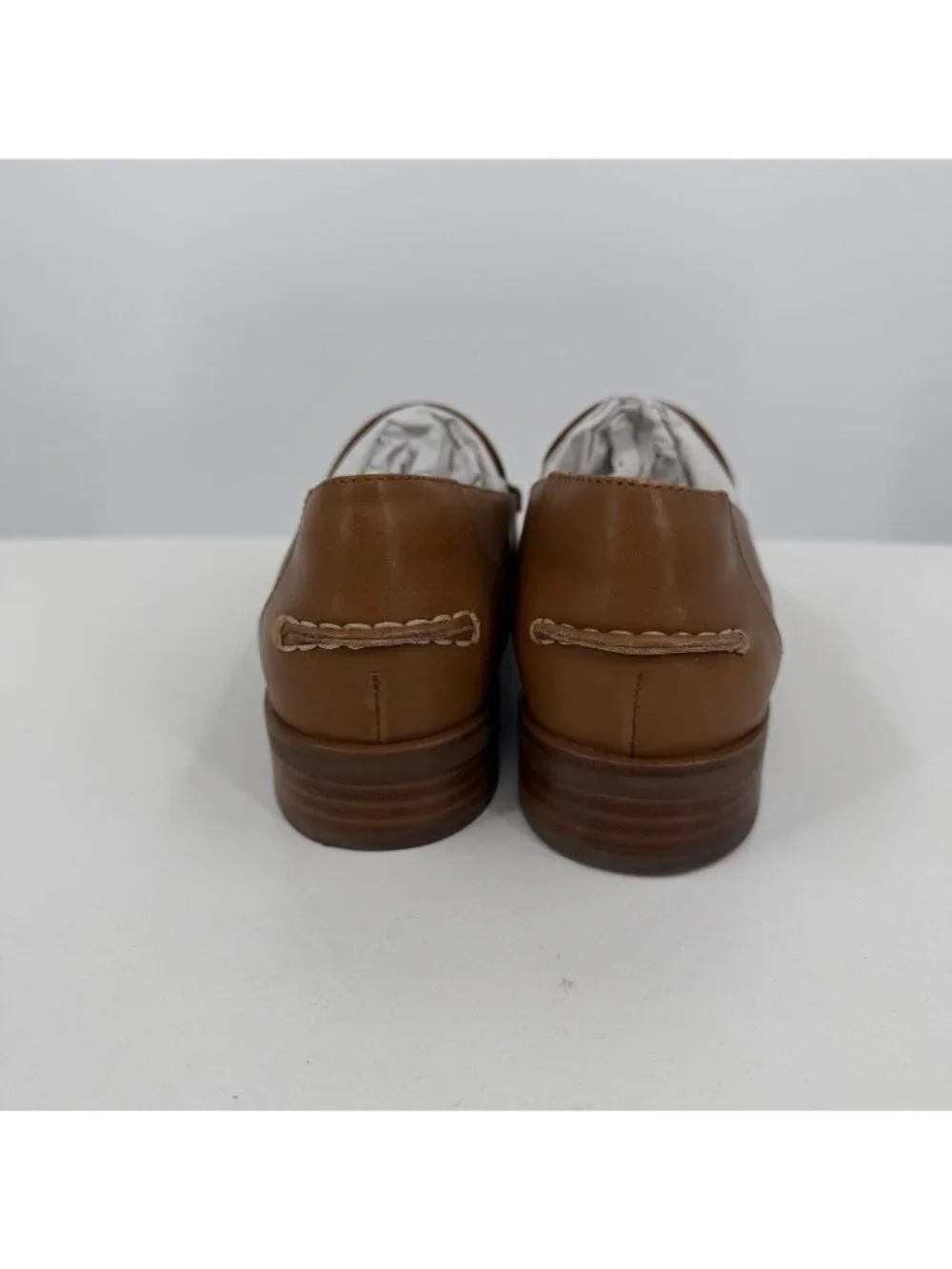 Everlane The Modern Loafer in Camel-Tan Leather sz 9.5 Stacked Heel Cushioned